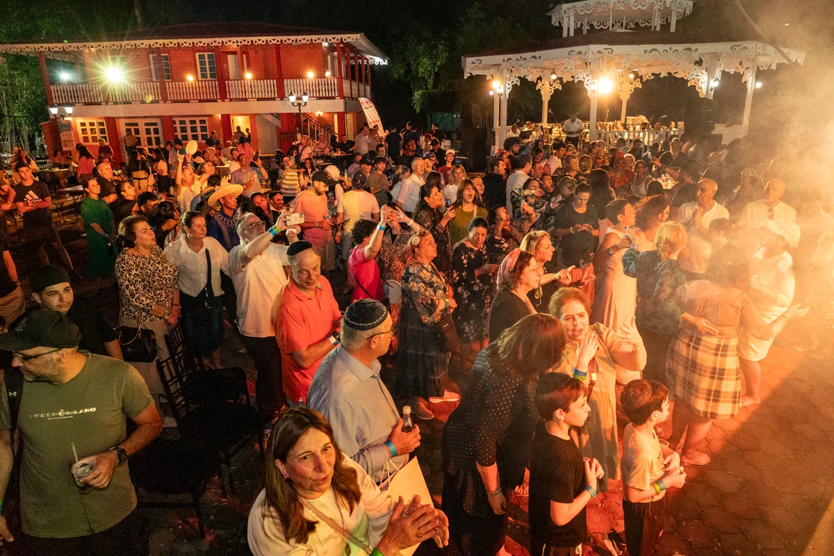 Crowd enjoying festivities